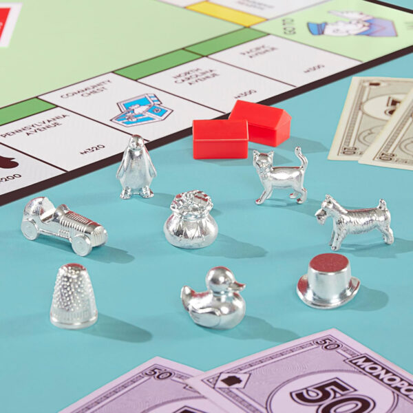 Monopoly Board Game | Classic Game with Storage Tray and Larger Tokens | Ages 8+ | 2 to 6 Players | Family Games for Kids and Adults | Kids Gifts - Image 3
