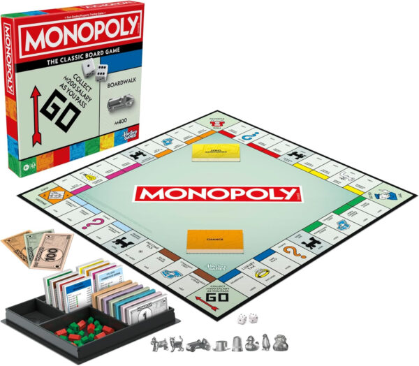 Monopoly Board Game | Classic Game with Storage Tray and Larger Tokens | Ages 8+ | 2 to 6 Players | Family Games for Kids and Adults | Kids Gifts - Image 14