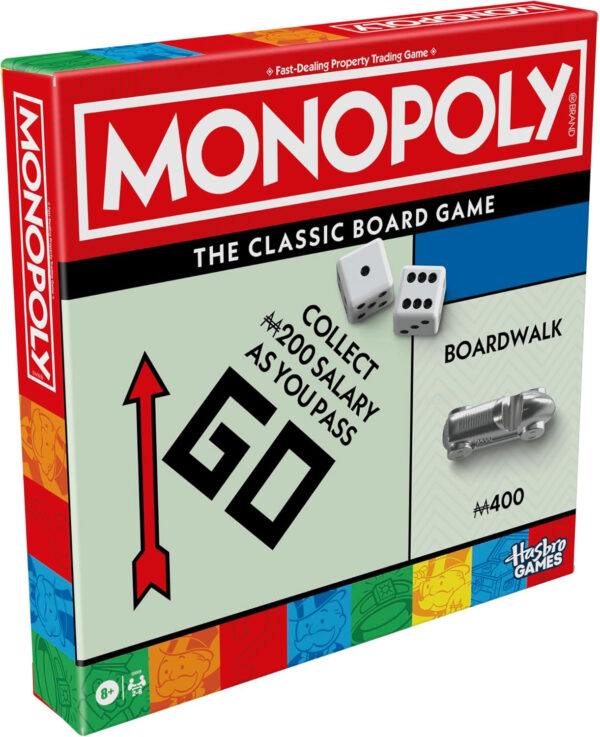 Monopoly Board Game | Classic Game with Storage Tray and Larger Tokens | Ages 8+ | 2 to 6 Players | Family Games for Kids and Adults | Kids Gifts - Image 15