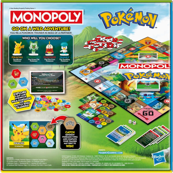 Monopoly Pokémon Edition Board Game | Ages 8 and Up | 2 to 4 Players | Kids Games for Pokémon Fans | Fun Family Games| 45 Mins. Avg. - Image 2