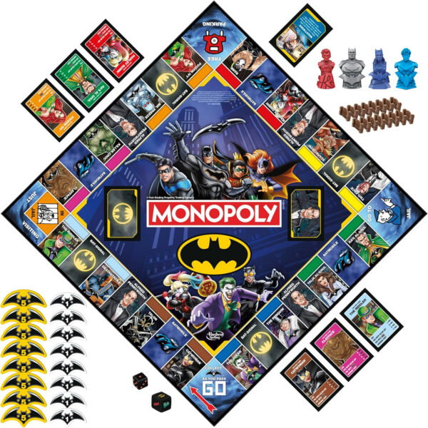 Monopoly Batman Edition Board Game | Monopoly Game for Batman Fans | Ages 8 and Up | 2 to 4 Players | Family Games | Strategy Games for Kids and Adults (Amazon Exclusive) - Image 15