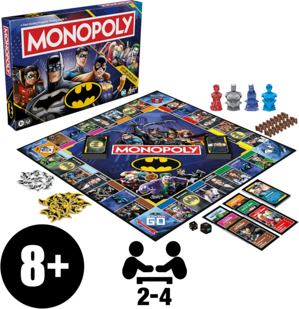 Monopoly Batman Edition Board Game | Monopoly Game for Batman Fans | Ages 8 and Up | 2 to 4 Players | Family Games | Strategy Games for Kids and Adults (Amazon Exclusive) - Image 17
